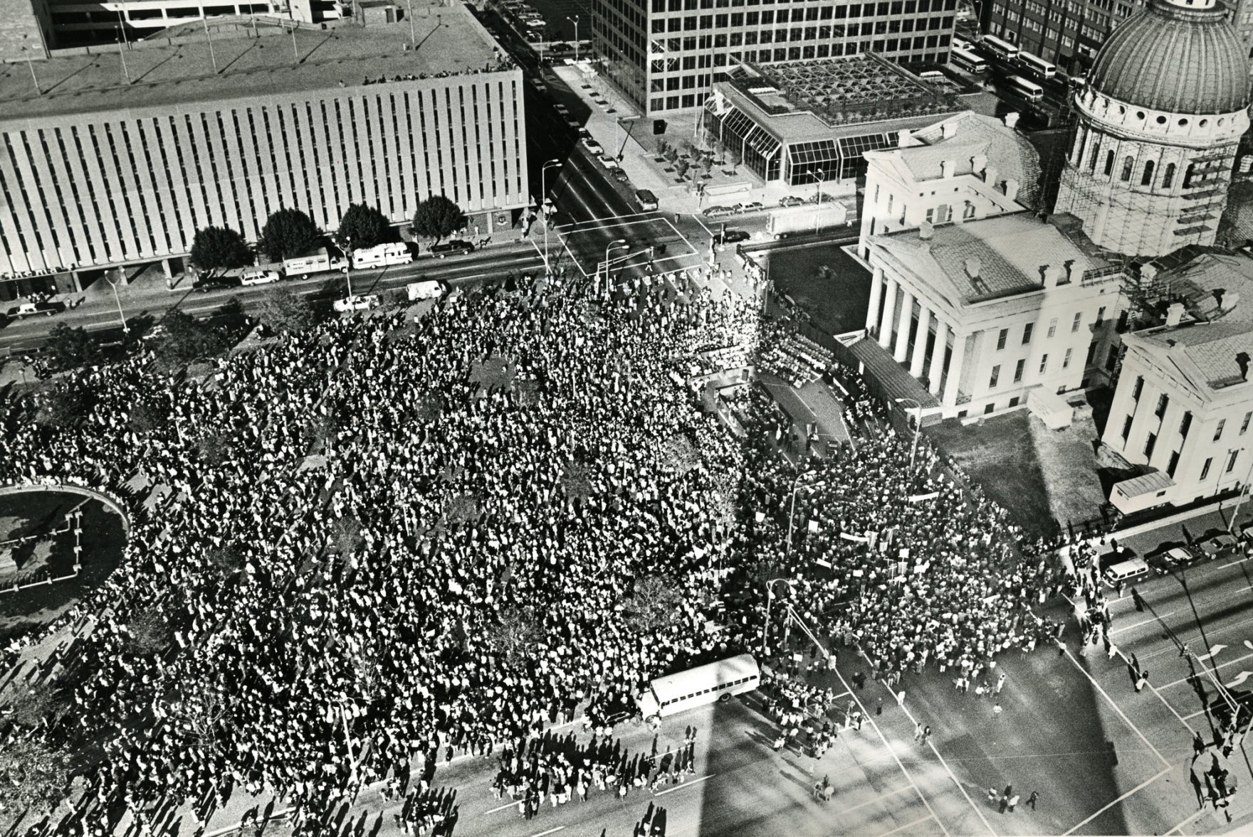 1980 - Anti-abortion protest in Kiener Plaza